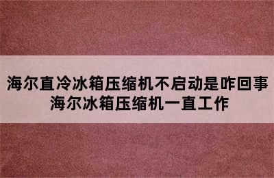 海尔直冷冰箱压缩机不启动是咋回事 海尔冰箱压缩机一直工作